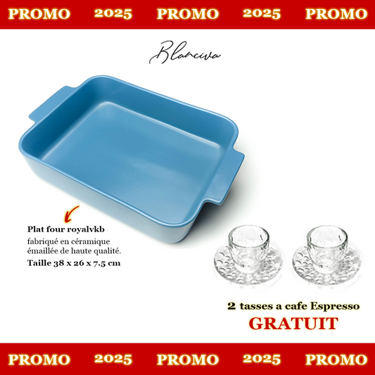 PACK 4 /  Plat four + 2 Tasse espresso GRATUIT